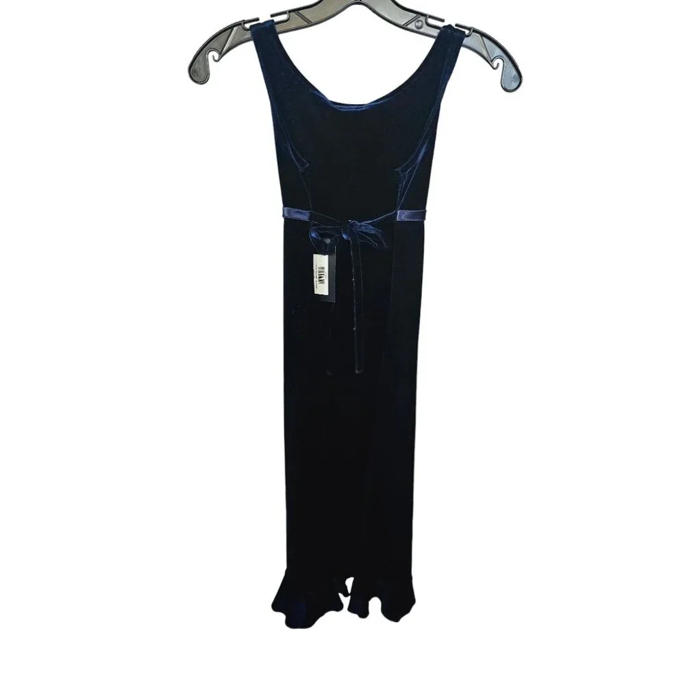 Blue Velvet Girls Dress